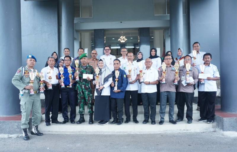 Di HUT Kemerdekaan Ke -77 RI, Satpol PP dan Damkar Juara Umum Lomba Tingkat Kabupaten Sidrap