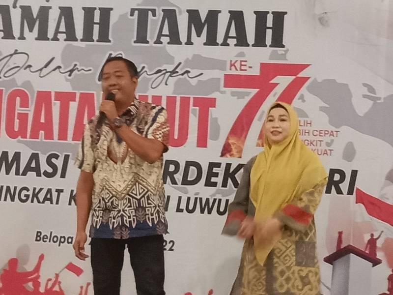 Malam RT Diwarnai Penyerahan Hadia Dihibur Persembahan Lagu Dari Kapolres dan Kajari Luwu