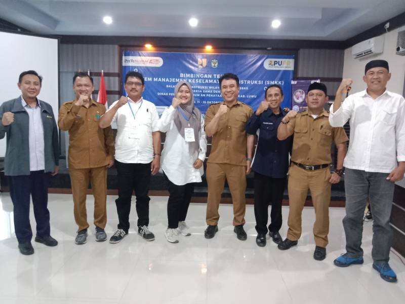 Gandeng Balai Jasa Konstruksi Makassar, Dinas PUPR Luwu Gelar Bimtek Sistem K3