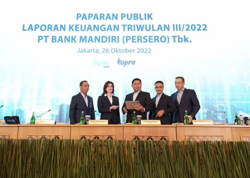 Laba Bersih Kuartal III 2022 Bank Mandiri Tembus Rp30,7 Triliun