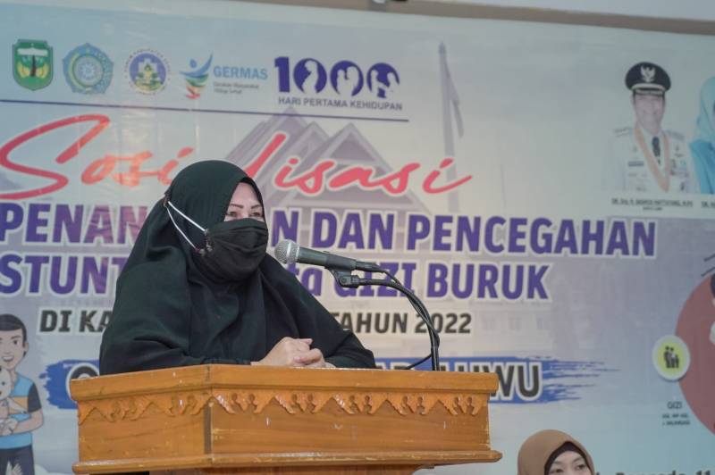 TP PKK Luwu Gelar Sosialisasi Penanganan Pencegahan Stunting dan Gizi Buruk