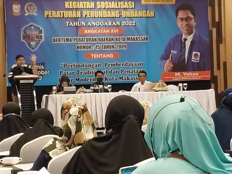 Anggota DPRD Makassar M Yahya, Sosialisasi Perda Perlindungan, Pemberdayaan Pasar Tradisional dan Penataan Pasar Modern