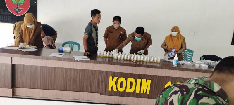 Dandim Kerjasama Dinkes Sweeping Handphone dan Tes Urine