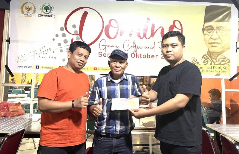 Puluhan Jurnalis Makassar Ramaikan Lomba Domino Anggota DPR RI Muhammad Fauzi