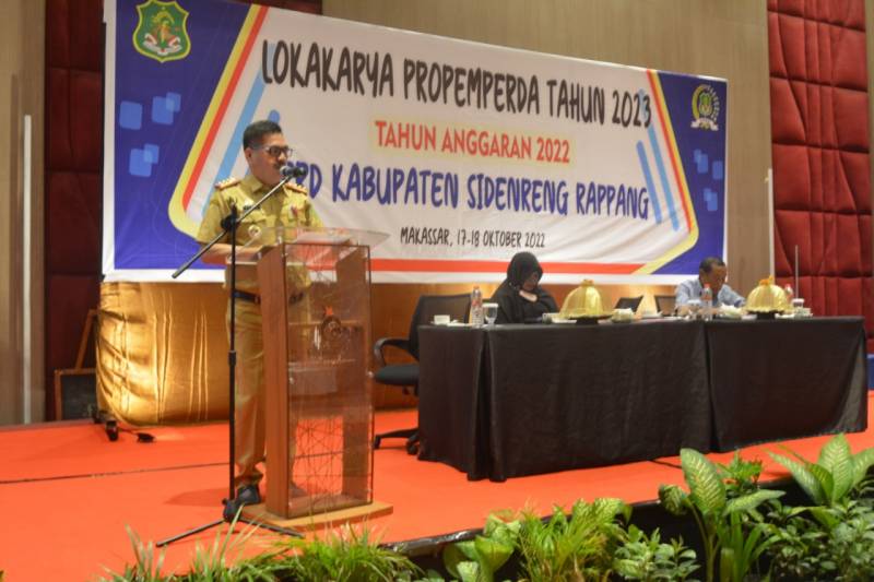 Pj. Sekda Sidrap Buka Lokakarya Penyusunan Propemperda 2023