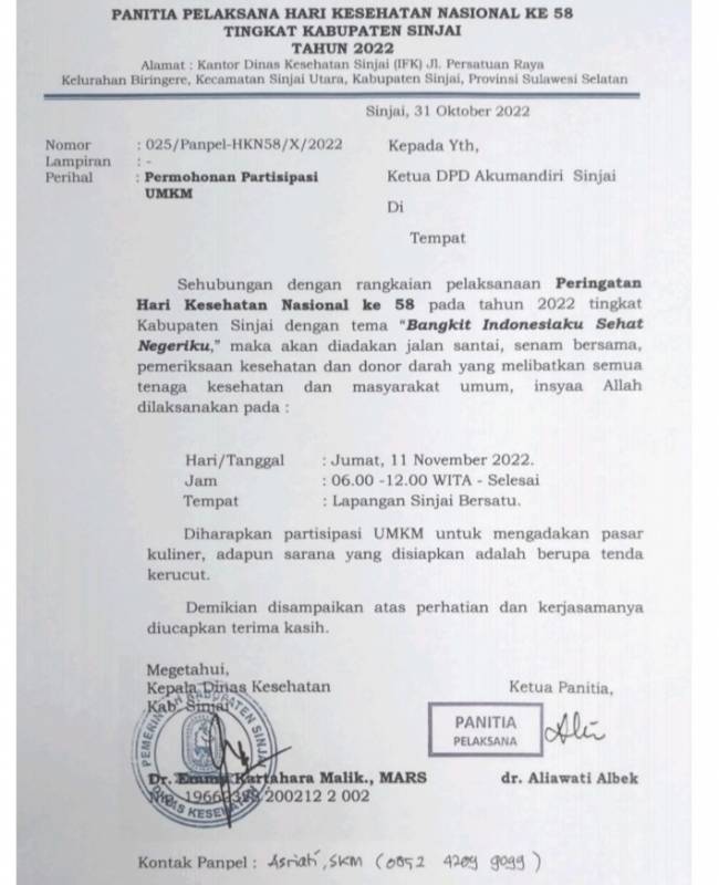 HKN Tingkat Kabupaten Sinjai Hadirkan Pelaku UMKM