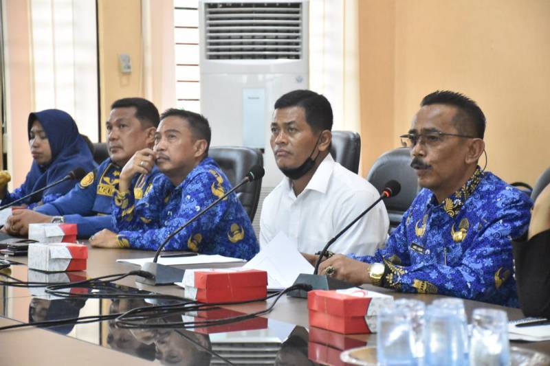 Pemkab dan panitia beberkan kesiapan porprov 2022 di Rapat Kerja dengab komisi 1 DPRD Sinjai