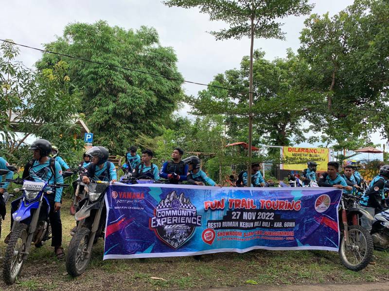 Komunitas Yamaha WR 155 Jajal Medan Berbatu di Tana Karaeng Bili-bili