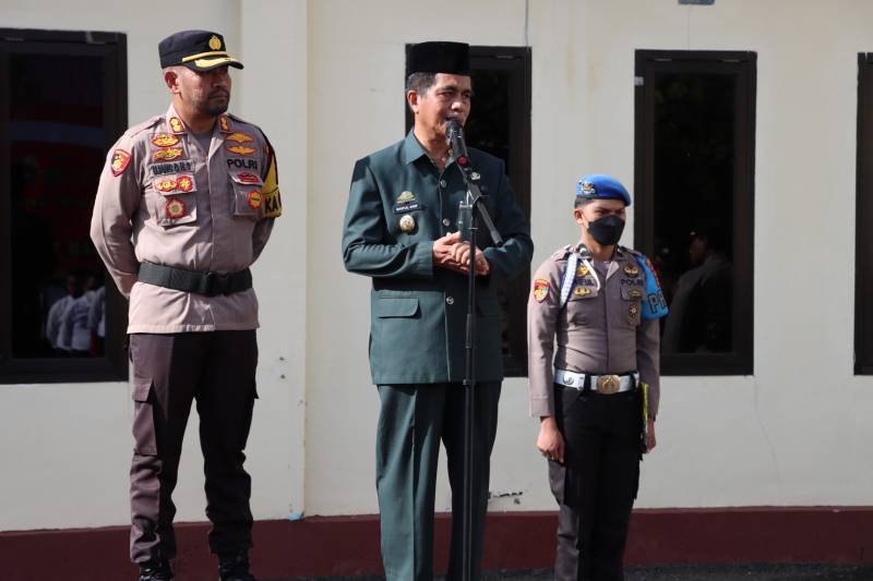 Wabup dan Kapolres Pimpin Gelar Pasukan Ops Lilin 2022 di Mapolres Selayar