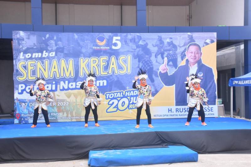 Kreatif! NasDem Sulsel Sosialisasi Nomor Urut 5 Lewat Lomba Senam, Hadiahnya Puluhan Juta