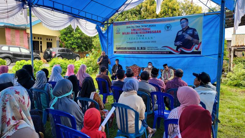 Sosialisasi Nilai Kebangsaan, Rangga Ajak Warga Takalar Tanamkan Kecintaan Terhadap NKRI