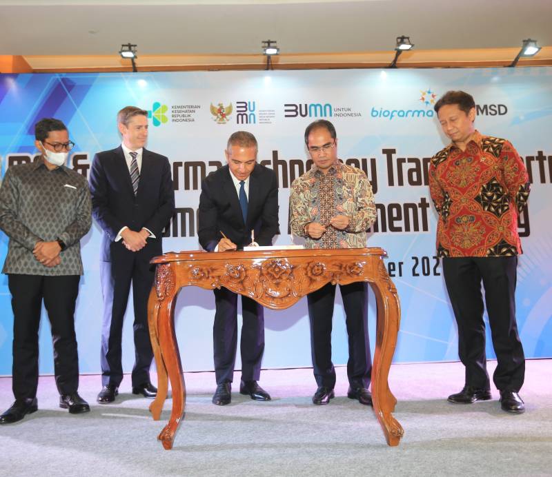 MSD dan Bio Farma Jalin Kerjasama Transfer Teknologi Produksi Vaksin HPV