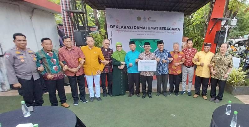 Hadapi Tahun Politik, Kanwil Kemenag Sulsel Deklarasi Damai Umat Beragama 