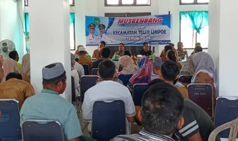 Kecamatan Tellu Limpoe Gelar Musrenbang, Bahas Usulan Prioritas 2024