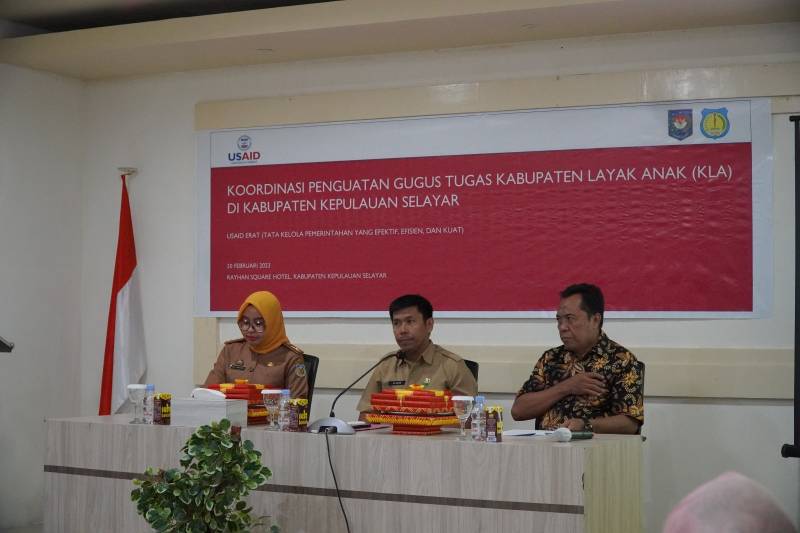 Kepala Bappelitbangda Selayar Buka Kegiatan Koordinasi Penguatan Gugus Tugas KLA