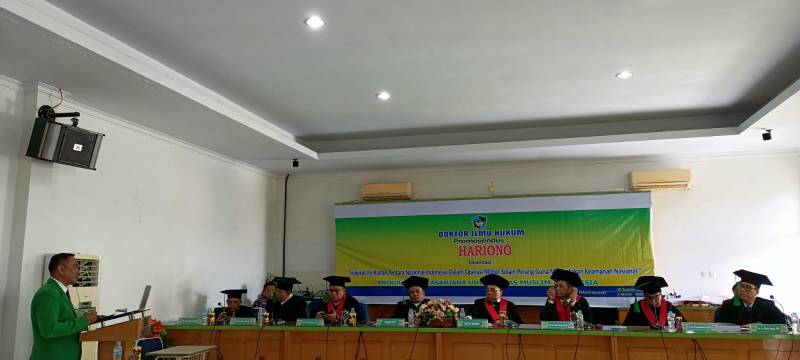 Kaurpam Rindam XIV/Hasanuddin Raih Doktor di UMI Dengan Predikat Sangat Memuaskan 