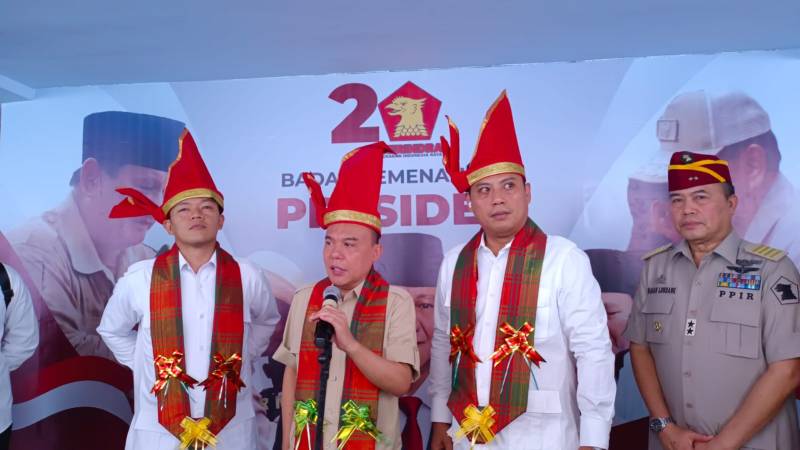 Sufmi Dasco Resmikan Kantor Badan Pemenangan Calon Presiden Prabowo di Sulsel, Target Menang di Atas 70%