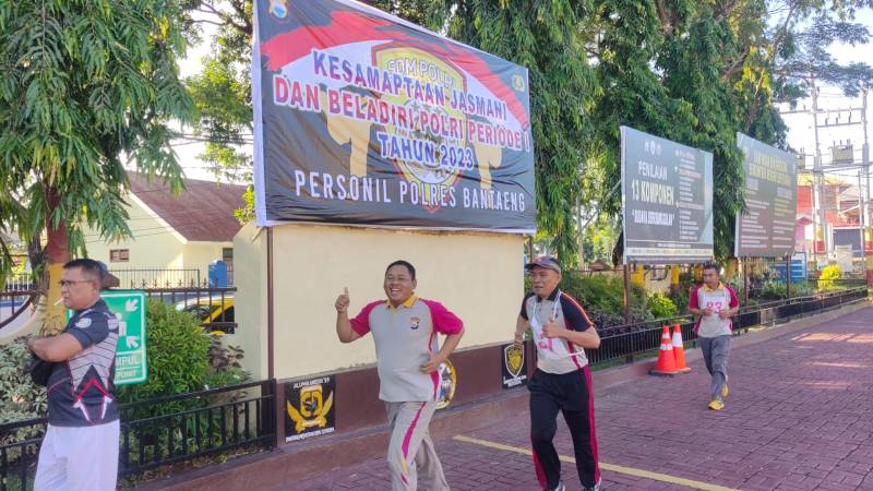 Jaga Jasmani Tetap Prima Personel,Polres Bantaeng Gelar Kesamaptaan Jasmani Berkala