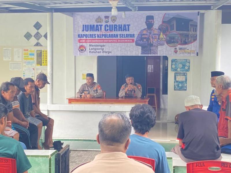 Jum'at Curhat Bersama Wakapolres Selayar, Pengrusakan Tempat Sampah Jelang Sahur Jadi Keluhan
