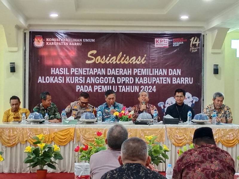 Sosialisasi Penetapan Daerah Pemilihan dan Alokasi Kursi DPRD Pemilu 2024 KPUD Barru