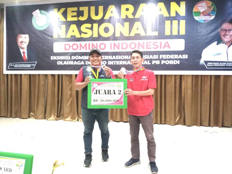 Kejurnas III Domino Indonesia 2023, Ketua Pemuda Kreatif Mamajang Raih Juara 2