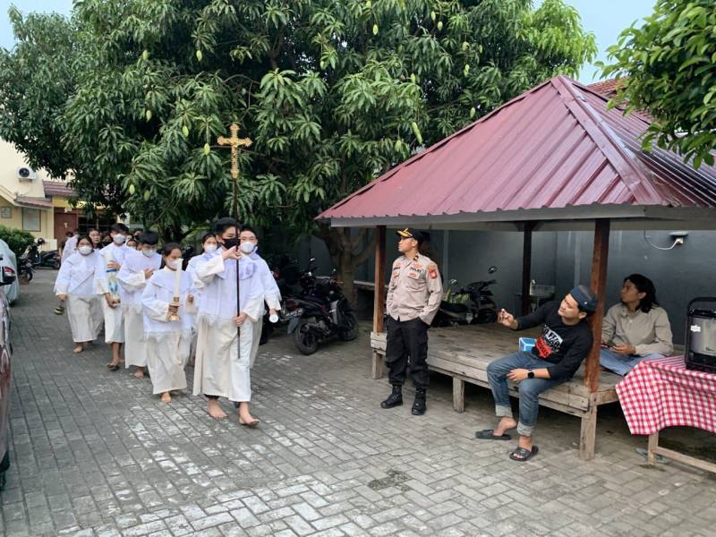 60 Personel Polres Bantaeng Amankan Pelaksanaan Ibadah Kenaikan Isa Almasih