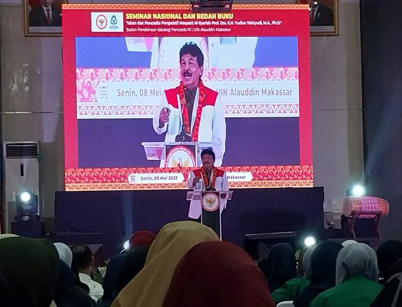Kerjasama UIN Alauddin, BPIP Seminar dan Bedah Buku Islam dan Pancasila Perspektif Maqasid Syariah