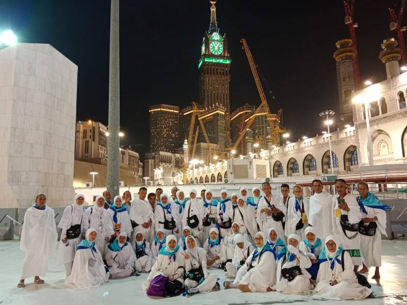 Jemaah Haji KBIHU Cahaya Madinah Multazam Maros di Kloter 3 Selesai Umrah Wajib