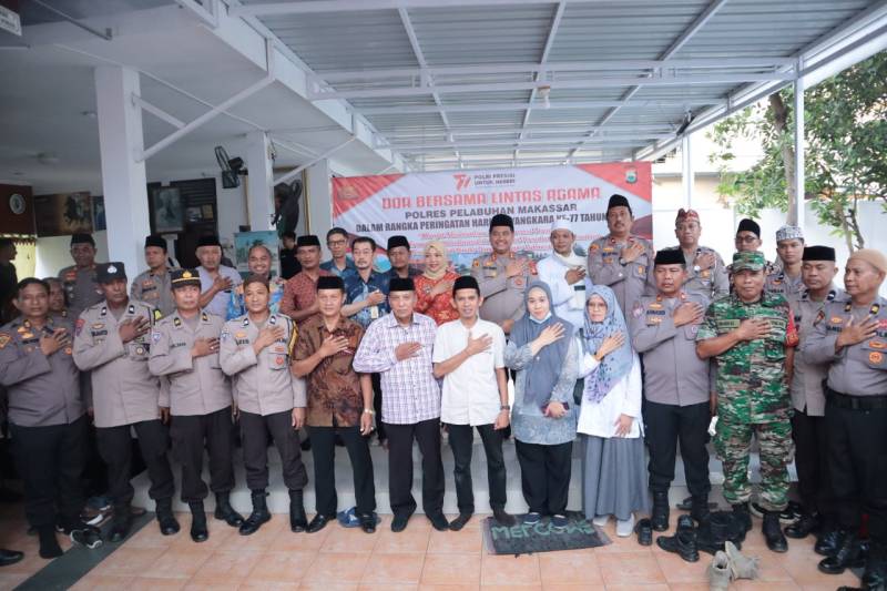 Polres Pelabuhan Bersama Stakeholder Ikuti Doa Bersama Lintas Agama Secara Virtual