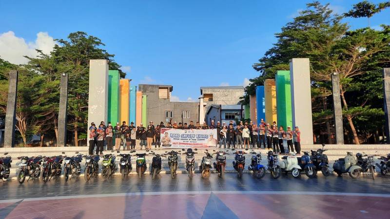 Gelar Safety Riding, Sat Lantas Selayar Libatkan Puluhan Komunitas Motor