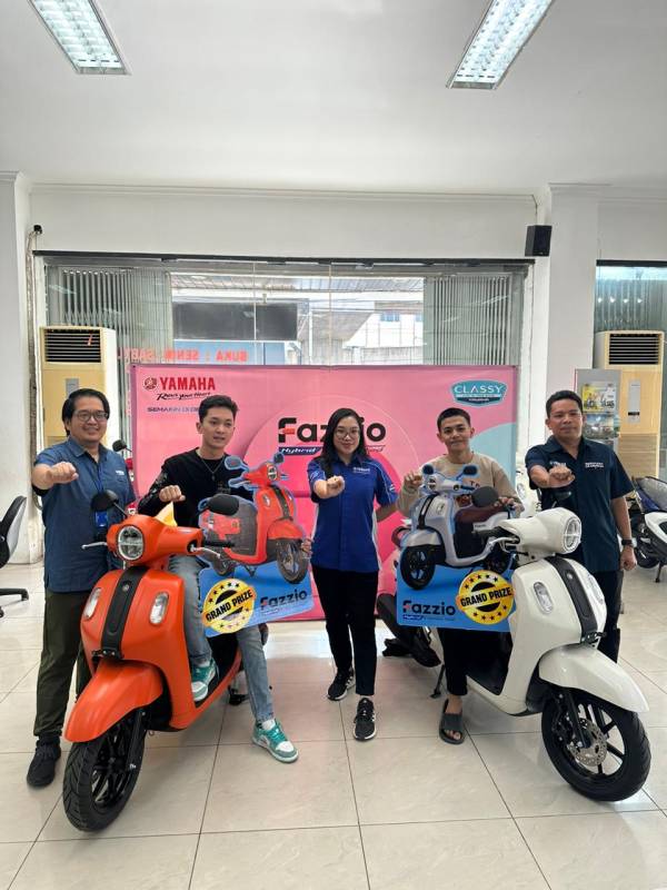 Rolling City Yamaha dan Nonton Konser, PT SJAM Berikan Dua Unit Yamaha Fazzio