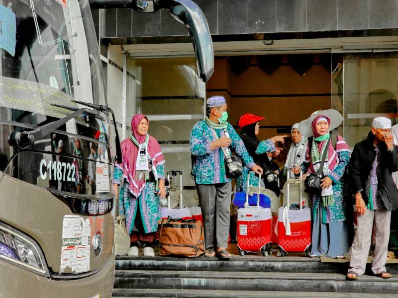 7.795 Jemaah Awali Keberangkatan Jemaah Gelombang II dari Makkah ke Madinah