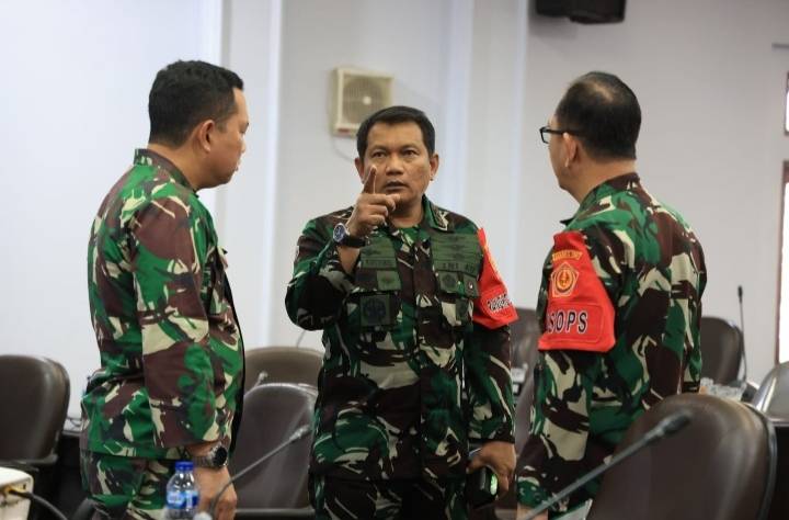 Pangkoops Udara II Ikuti Sinkronisasi KUKM dan KUO Gladi Posko Latgab TNI 2023