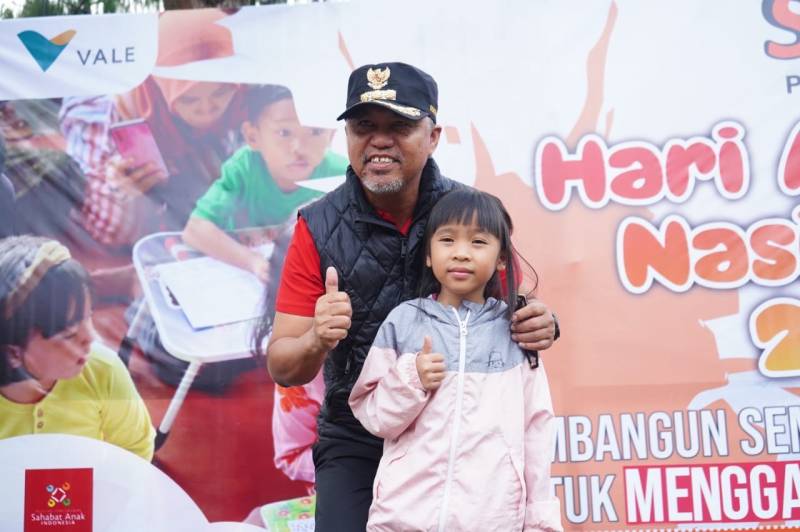 Bupati Lutim Hadiri Kegiatan Hari Anak Nasional 2023 di Sorowako