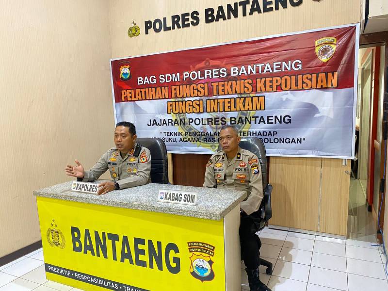 Tingkatkan Kemampuan Personel Polri,Polres Bantaeng Gelar Pelatihan Fungsi Teknis Kepolisian dan Intelkam