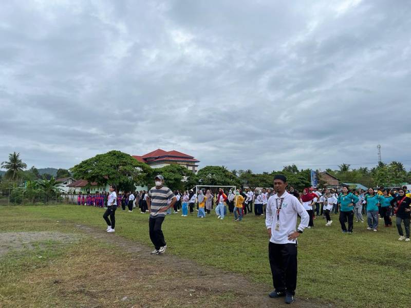 Sambut HUT RI ke 78, PKM Angkona Launching  Gerakan Masyarakat Hidup Sehat
