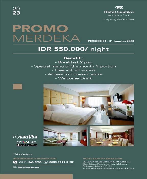Hotel Santika Siapkan Promo Merdeka