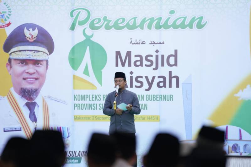 Andi Sudirman Resmikan Masjid Aisyah Rujab Gubernur Sulsel