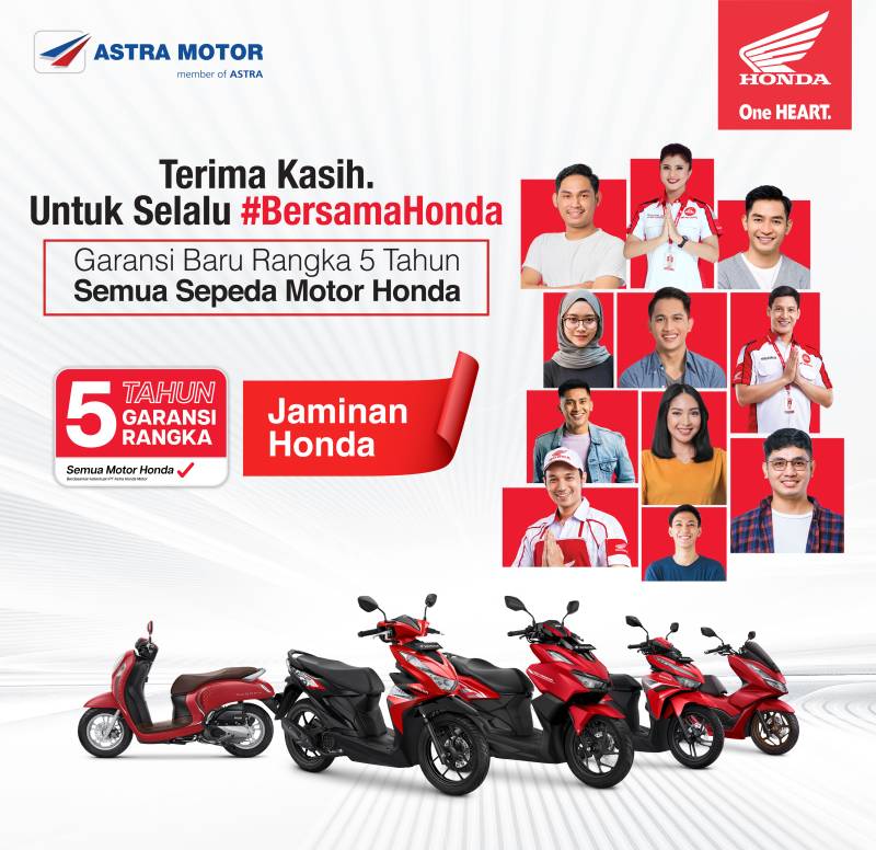 AHM Garansi Rangka 5 Tahun untuk Semua Model Motornya