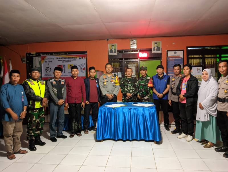 Jelang Pilkades, Kapolres Bersama Dandim 1410/Btg Bersinergi Lakukan Patroli