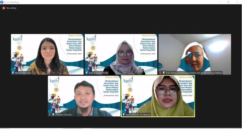 Ajak Guru Miliki Pemahaman Lintas Generasi, KGSB Gelar Webinar Generation Gap