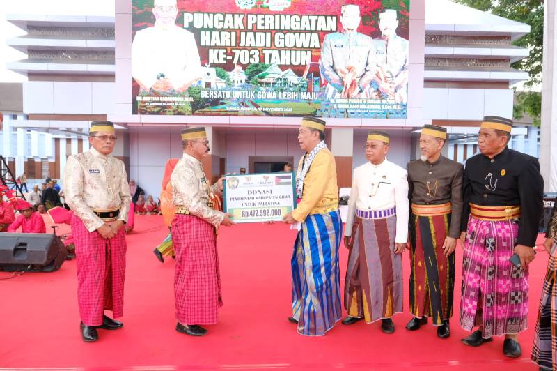HJG Ke-703, Pemkab Gowa Salurkan Bantuan Kemanusiaan untuk Palestina