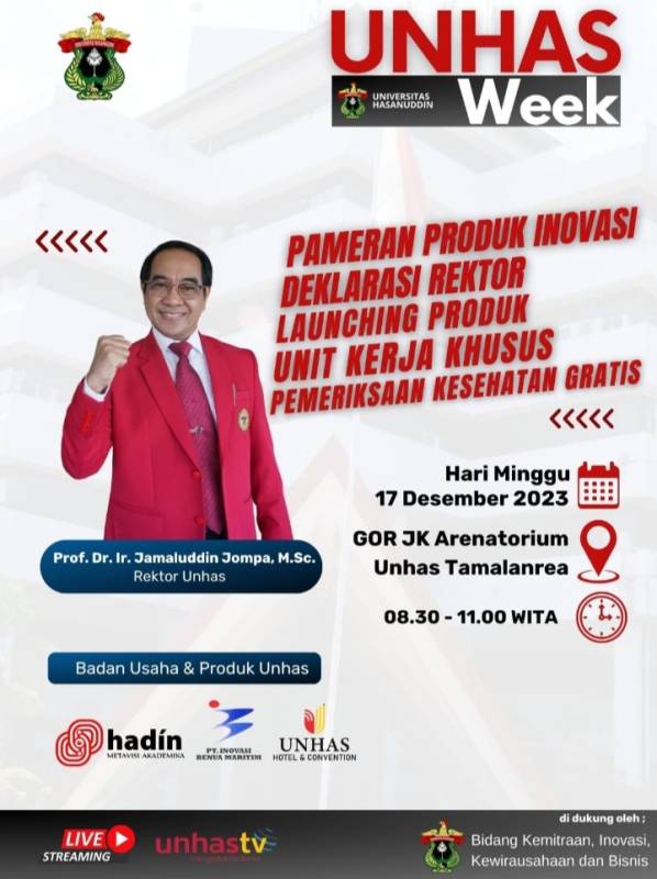 Unhas Week Ajang Memperkenalkan Produk Inovasi dan Badan Usaha Milik Unhas