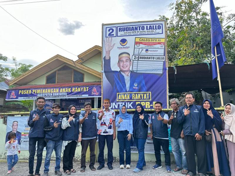 Hari Ini, Rudianto Lallo Resmikan Posko Pemenangan Anak Rakyat ke-6 di Bantaeng