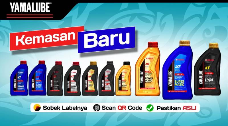Yamaha Penyegaran Kemasan Oli Yamalube, Tampil Lebih Futuristik