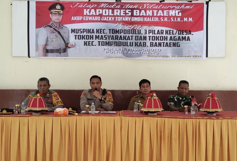 Kapolres Bantaeng Silaturahmi dengan Muspika Kecamatan Tompobulu