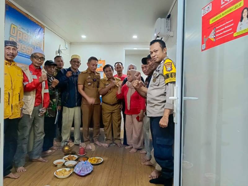 Antisipasi Dampak Cuaca Ekstrem, Bhabinkamtibmas Pattingalloang Gelar Rakor di Posko Recovery 
