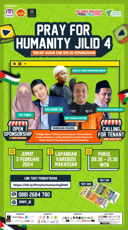 Pray For Humanity Jilid 4, Hadirkan Koh Dennis di Tabligh Akbar
