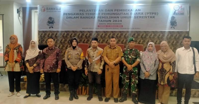 Kapolsek Ujung Tanah Hadiri Pelantikan dan Pembekalan PTPS 