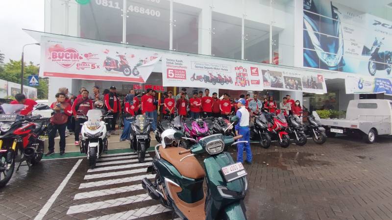 Asmo Sulsel Asah Kemampuan Safety Riding 1.000 Peserta Rolling Akbar Honda Premium Matic Riders